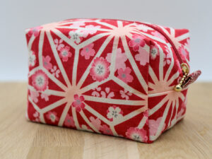 Trousse à maquillage, Asanoha Sakura 麻の葉 桜