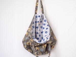 Cabas réversible en tissu japonais