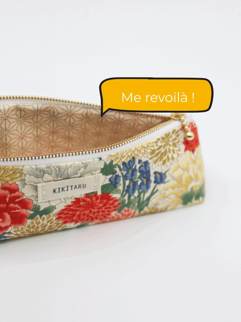 Trousse trapèze, kiku x asanoha