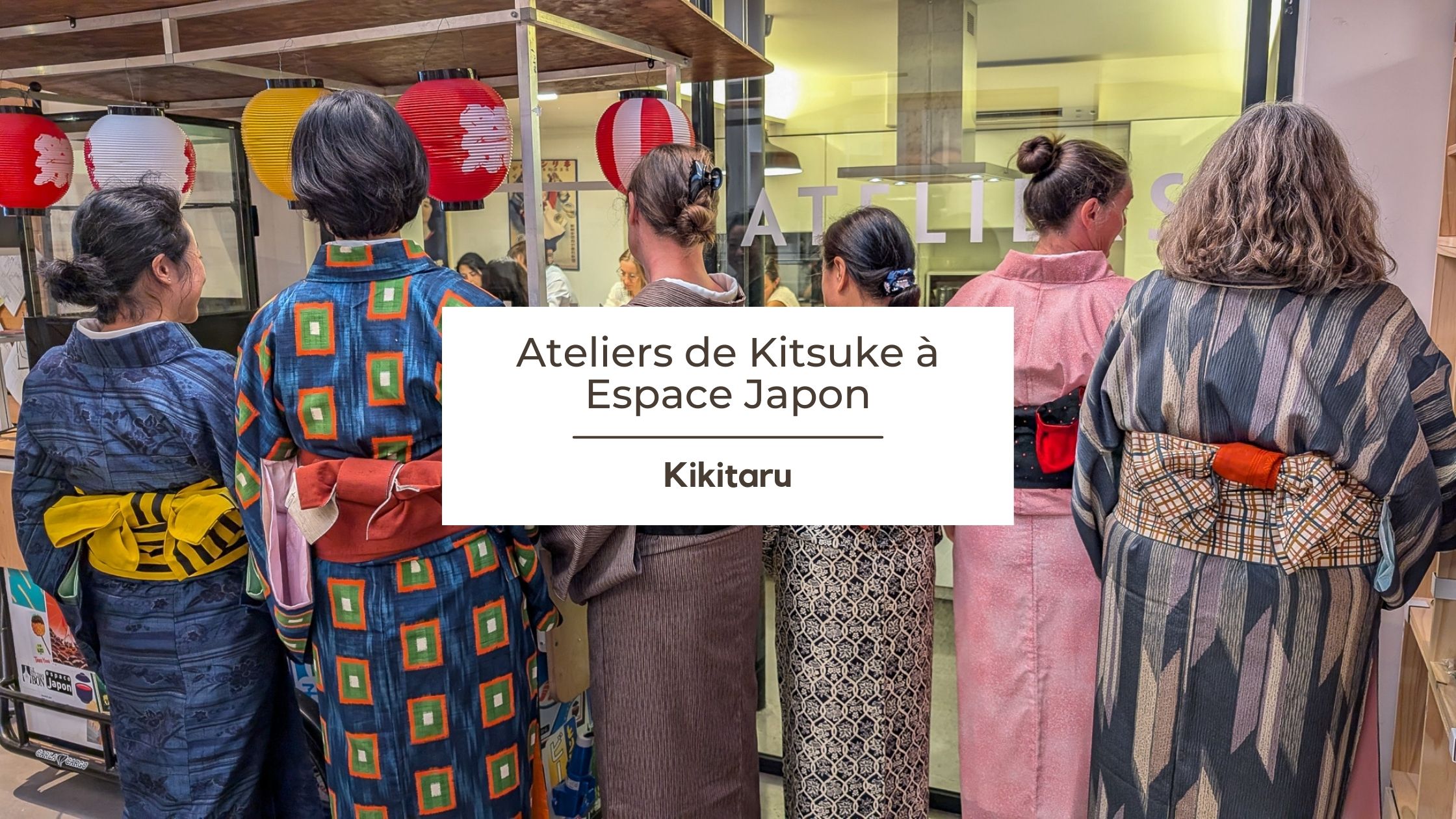 photo de group, atelier du kitsuke noeud papillon