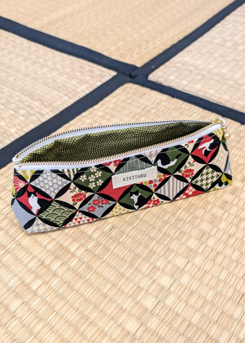 Trousse trapèze, chat et shippo vert - Image 3